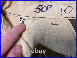 Original Wwii Us Army M1938 Wool Combat Field Trousers- Medium Waist 34x31