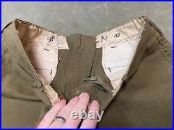 Original Wwii Us Army M1938 Wool Combat Field Trousers- Medium Waist 34x32