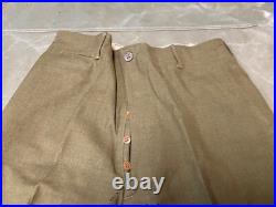 Original Wwii Us Army M1938 Wool Combat Field Trousers- Xlarge 38 Waist