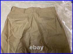 Original Wwii Us Army M1938 Wool Combat Field Trousers- Xlarge 38 Waist