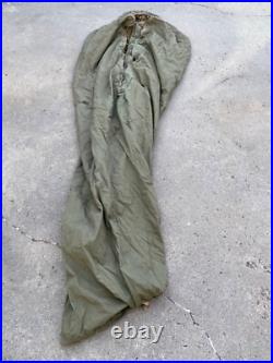 Original Wwii Us Army M1938 Wool Mummy Sleeping Bag & Cover