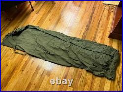 Original Wwii Us Army M1938 Wool Mummy Sleeping Bag & Cover-1945