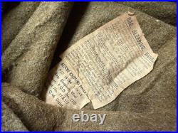 Original Wwii Us Army M1938 Wool Mummy Sleeping Bag & Cover-1945