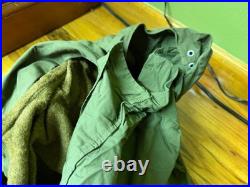Original Wwii Us Army M1938 Wool Mummy Sleeping Bag & Cover-1945