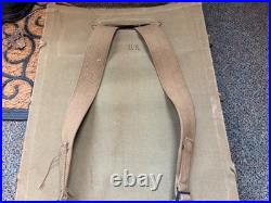Original Wwii Us Army M1941 Equipment Ammo Carry Pack Board Backpack-dated 1943