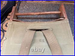 Original Wwii Us Army M1941 Equipment Ammo Carry Pack Board Backpack-dated 1943