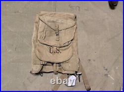 Original Wwii Us Army M1942 Combat Field Haversack Backpack-od#3