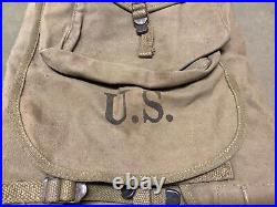 Original Wwii Us Army M1942 Combat Field Haversack Backpack-od#3