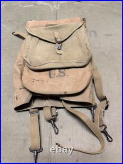 Original Wwii Us Army M1942 Combat Field Haversack Backpack-od#3, 1942
