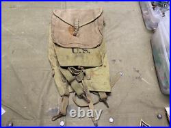 Original Wwii Us Army M1942 Combat Field Haversack Backpack-od#3, 1942