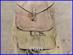 Original Wwii Us Army M1942 Combat Field Haversack Backpack-od#3, 1942
