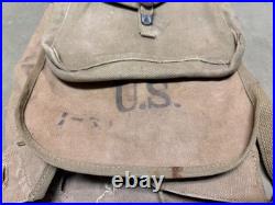 Original Wwii Us Army M1942 Combat Field Haversack Backpack-od#3, 1942