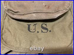 Original Wwii Us Army M1942 Combat Field Haversack Backpack-od#3, 1942