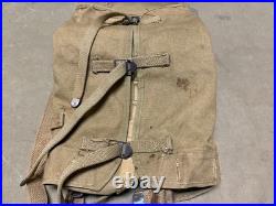 Original Wwii Us Army M1942 Combat Field Haversack Backpack-od#3, 1942