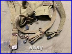 Original Wwii Us Army M1942 Combat Field Haversack Backpack-od#3, 1942