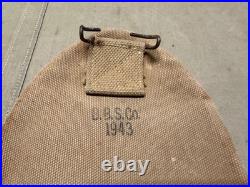 Original Wwii Us Army M1942 T-handle Shovel Carrier Cover-od#3, B&sco, 1943