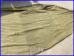 Original Wwii Us Army M1942 Tent Shelter Half-od#7, Dated 1944