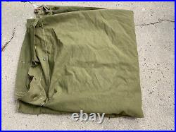 Original Wwii Us Army M1942 Tent Shelter Half-od#7, Dated 1944