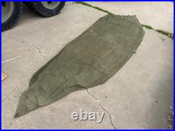 Original Wwii Us Army M1942 Tent Shelter Half-od#7, Dated 1944, Sunnyside