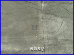 Original Wwii Us Army M1942 Tent Shelter Half-od#7, Dated 1944, Sunnyside