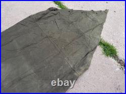 Original Wwii Us Army M1942 Tent Shelter Half-od#7, Dated 1944, Sunnyside
