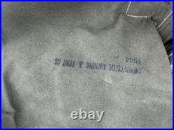 Original Wwii Us Army M1942 Tent Shelter Half-od#7, Dated 1944, Sunnyside