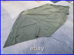 Original Wwii Us Army M1942 Tent Shelter Half-od#7, Dated 1945