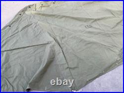 Original Wwii Us Army M1942 Tent Shelter Half-od#7, Dated 1945