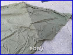 Original Wwii Us Army M1942 Tent Shelter Half-od#7, Dated 1945