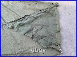 Original Wwii Us Army M1942 Tent Shelter Half-od#7, Dated 1945