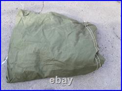 Original Wwii Us Army M1942 Tent Shelter Half-od#7, Dated 1945