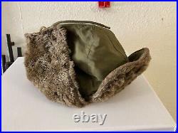 Original Wwii Us Army M1943 Winter Pile Hat Cap-size 7 1/4th