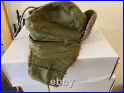 Original Wwii Us Army M1943 Winter Pile Hat Cap-size 7 1/4th