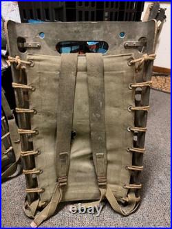 Original Wwii Us Army M1944 Equipment Ammo Carry Pack Board Backpack-dated 1943