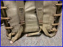 Original Wwii Us Army M1944 Equipment Ammo Carry Pack Board Backpack-dated 1943