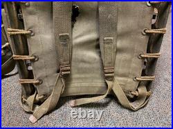 Original Wwii Us Army M1944 Equipment Ammo Carry Pack Board Backpack-dated 1943