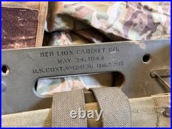 Original Wwii Us Army M1944 Equipment Ammo Carry Pack Board Backpack-dated 1944