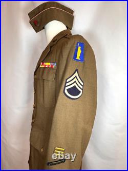 Original Wwii Us Army Nco 77th Infantry Division Uniform Named