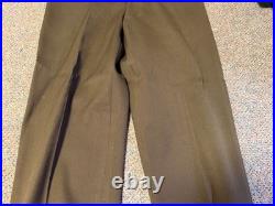 Original Wwii Us Army Officer Class A Chocolates Trousers- Medium Long 34w 35l