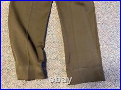 Original Wwii Us Army Officer Class A Chocolates Trousers- Medium Long 34w 35l