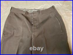 Original Wwii Us Army Officer Class A Chocolates Trousers- Small 32 Waist