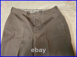 Original Wwii Us Army Officer Class A Chocolates Trousers- Small 32 Waist