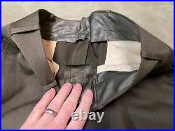 Original Wwii Us Army Officer Class A Chocolates Trousers- Small 32 Waist