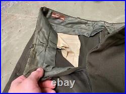 Original Wwii Us Army Officer Class A Chocolates Trousers- Small 32 Waist