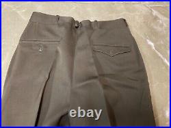 Original Wwii Us Army Officer Class A Chocolates Trousers- Small 32 Waist