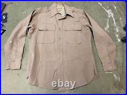 Original Wwii Us Army Officer Class A Pinks Shirt- Medium 40r