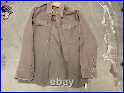 Original Wwii Us Army Officer Class A Pinks Shirt- Medium 40r