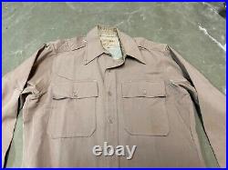 Original Wwii Us Army Officer Class A Pinks Shirt- Medium 40r