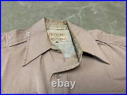 Original Wwii Us Army Officer Class A Pinks Shirt- Medium 40r