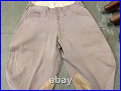 Original Wwii Us Army Officer Class A Pinks Trousers Breeches- Medium 34 Waist
